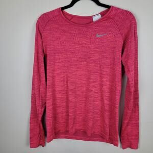 Nike Running Training Womens Large Hot Pink Dri-Fit Long Sleeve Top